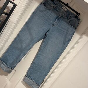 Abercrombie & Fitch The Baggy Low Rise 32/14R Light Blue Boyfriend Jeans